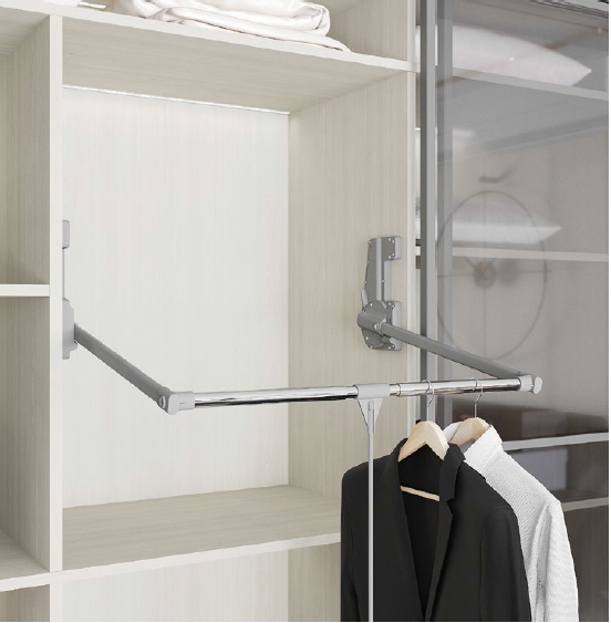 Wardrobe Cloth Hanger Lift for Wardrobe 15 Kg Grey