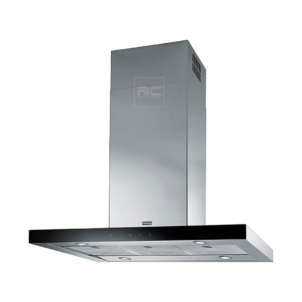 Crystal Touch FCR 925 TC  BK XS LED Stainless Steel Black Glass Island Hood