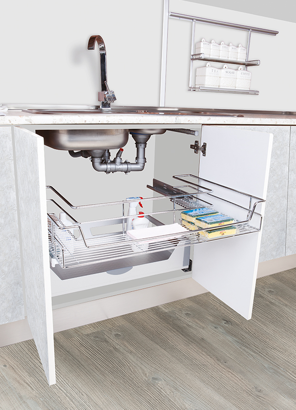 Starax Kitchen Organizer Independent Under-Sink Drawer With Undermount Rail S2351