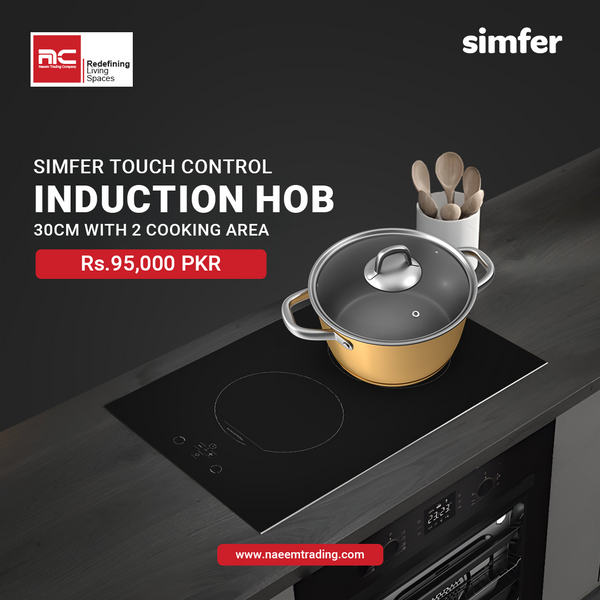 Simfer Touch Control Built in 30 cm Induction Hob with 2 Cooking Area