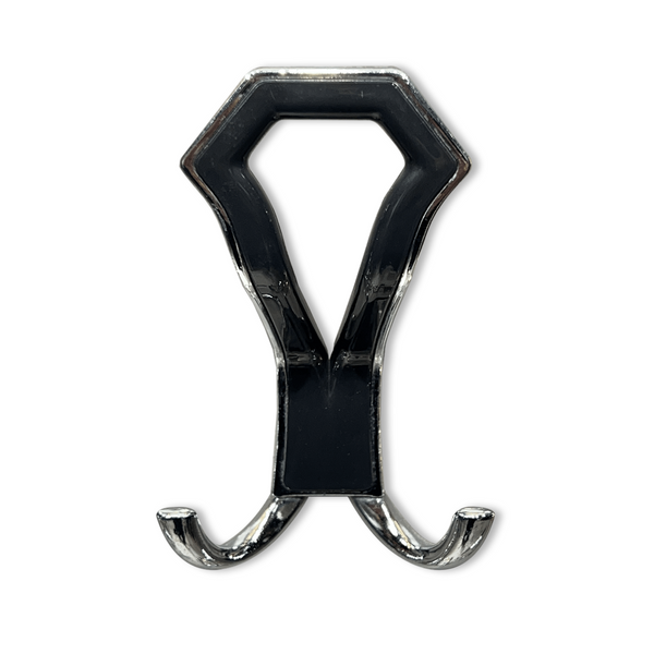 Turkish Wall Hooks for clothes Chrome+Black Em-559