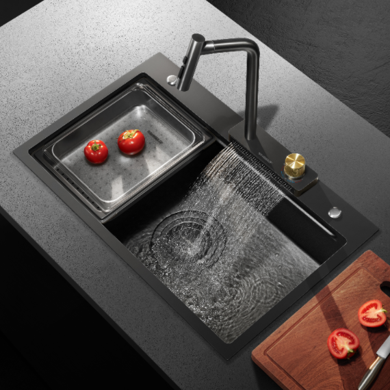 Hi Gold Pro Stainless Steel Stone Texture Nano Sink 952330