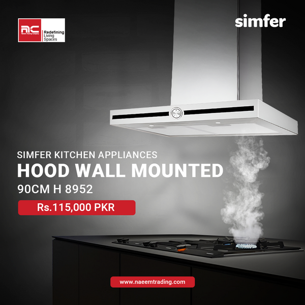 Simfer Kitchen Appliances Hood Wall Mounted 90cm H 8952