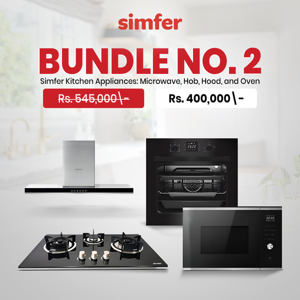 Simfer Kitchen Appliances Microwave Hob Hood and Oven Bundle 2