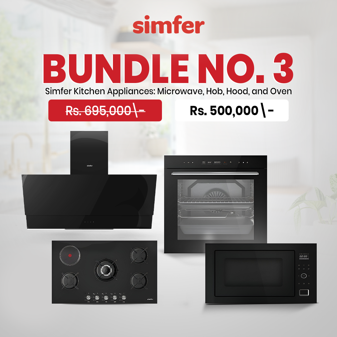 Simfer Kitchen Appliances Microwave Hob Hood and Oven Bundle 3 – Naeem ...