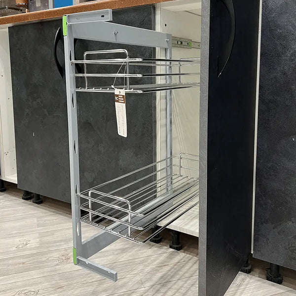 KITCHEN ACCESSORIES MULTIPURPOSE RACK BRCP-6062 250-300MM Grey With Chrome