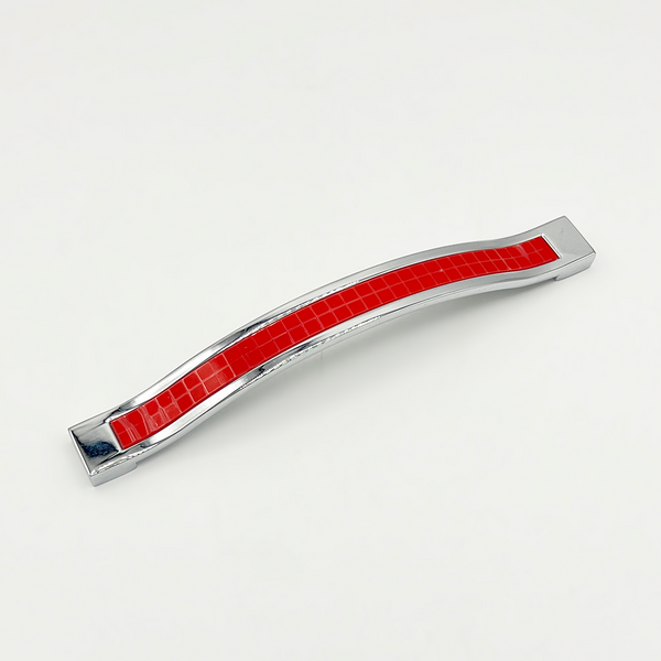 Turkish Cabinet or Wardrobe handle Br-019 Chrome + Red