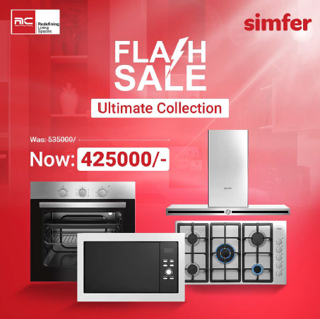 Simfer Kitchen Appliances Microwave Hob Hood and Oven Ultimate Bundle