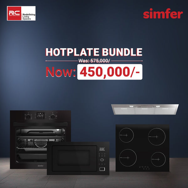 Simfer Kitchen Appliances Microwave Hob Hood and Oven Hotplate Bundle