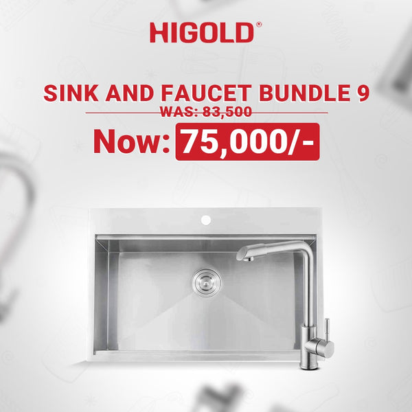 Hi Gold Sink and Faucet Bundle 9