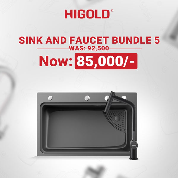 Hi Gold Sink and Faucet Bundle 5