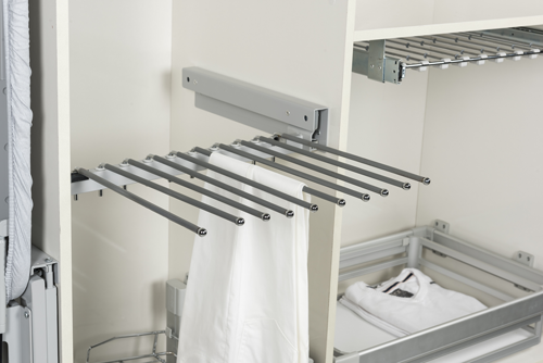 Starax Wardrobe Trouser Rack with Rail S-6035