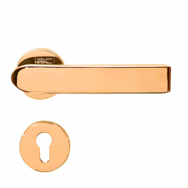 Royalwand Door Handle and Lever Set Matte Steel Nickle or Matte Antique Brass or Chrome or PVD-RW-43