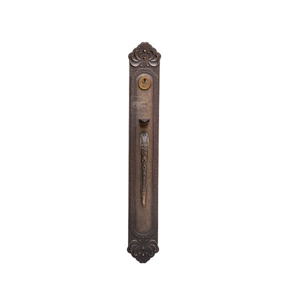 Entrance Main Door Lock Handle Zinc Alloy Matt Antique Brass KE-19L