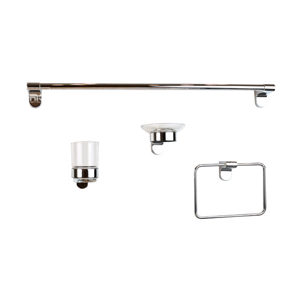 ELEGANT BATHROOM  ACCESSORY SET -5 Set Bathroom Decor Set for Home in Chrome Finish