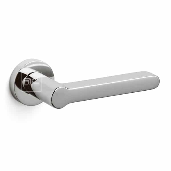 Olivari Italian Door Handle in Chrome Logo