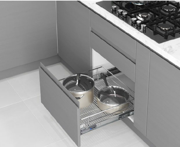 Starax Kitchen Drawer With Telescopic Rail Mounted to Lid S-2073