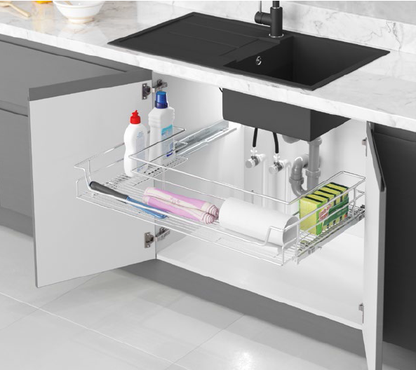 Starax Kitchen Organizer Independent Under-Sink Drawer With Undermount Rail S2352