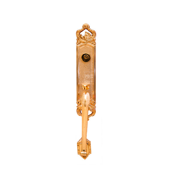 Entrance Main Door Lock Handle Zinc Alloy Golden KE-03M