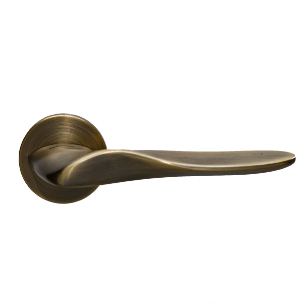 Royalwand Door Handle and Lever Set Matte Steel Nickle or Matte Antique Brass or CR or PVD-RW 96