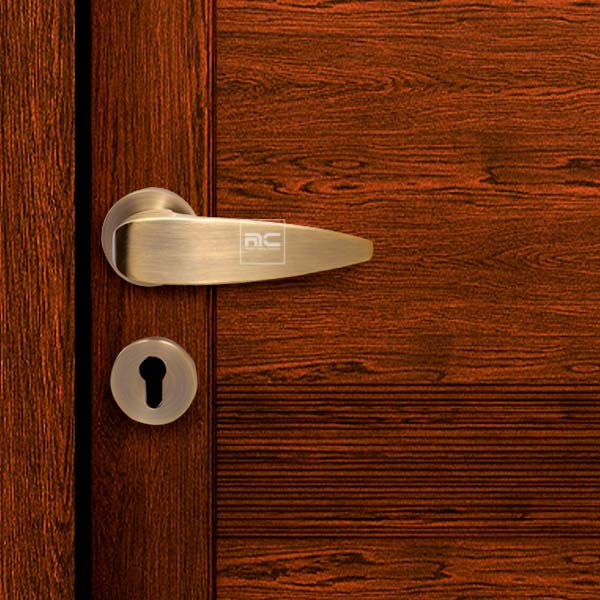 Royalwand Door Handle and Lever Set Matte Antique Brass or Matte Steel Nickle-RW 44