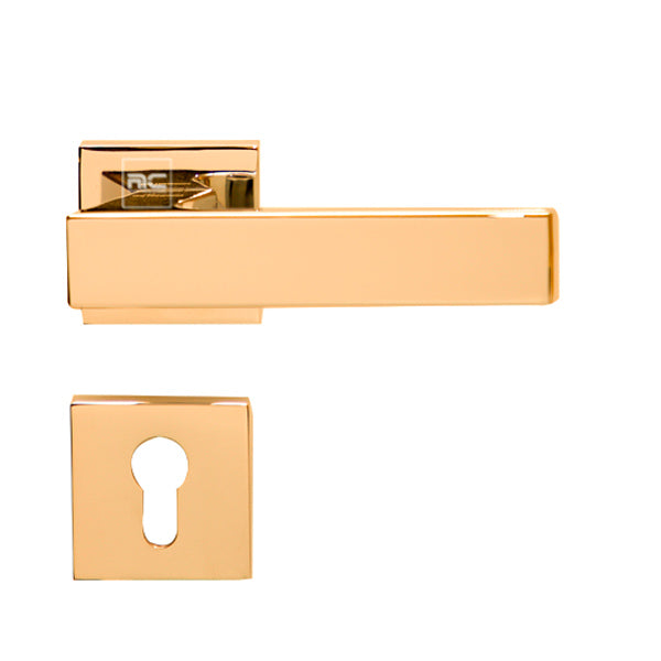 Royalwand Door Handle and Lever Set PVD or Matte Antique Brass or Chrome-RW 50