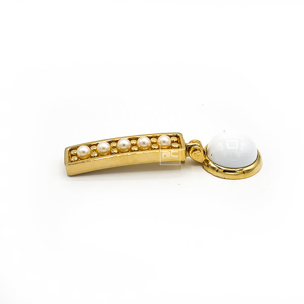 Turkish Cabinet Wardrobe Kitchen Knob Handle EM-659 Pendulum Ring Gold + Pearl
