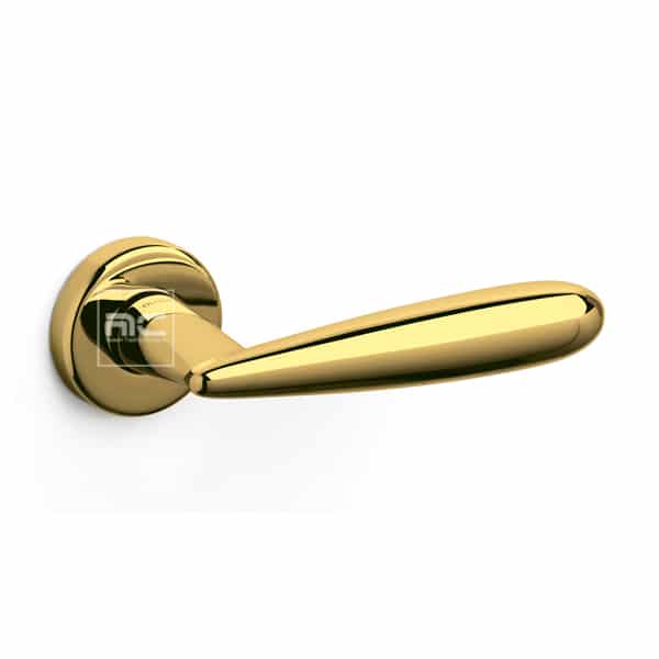 Olivari Italian Door Handle in Gold Futura