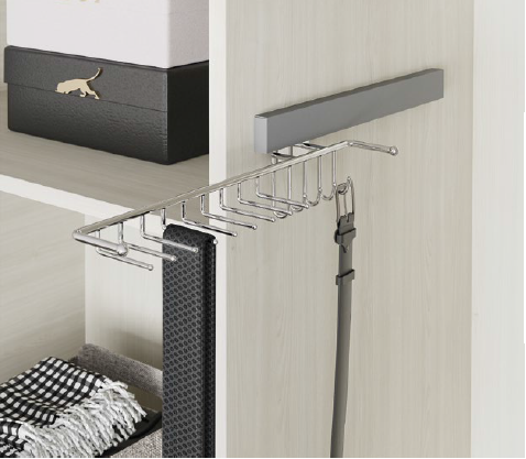 Starax Wardrobe Tie-Belt Rack With Rail Direction right 6057-A