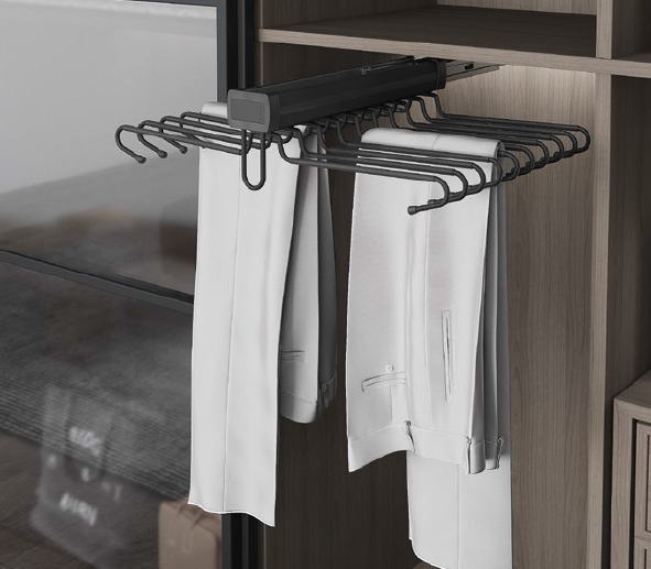 Starax Wardrobe Undermount Rail Aluminium Trouser Rack  Double S 6723 A