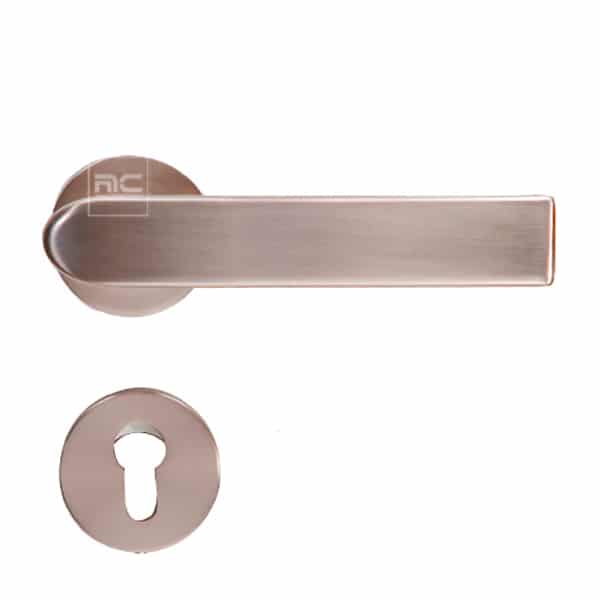 Royalwand Door Handle and Lever Set Matte Steel Nickle or Matte Antique Brass or Chrome or PVD-RW-43