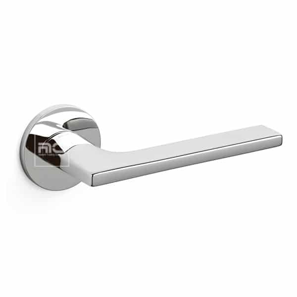 Olivari Italian Door Handle in Chrome Lotus