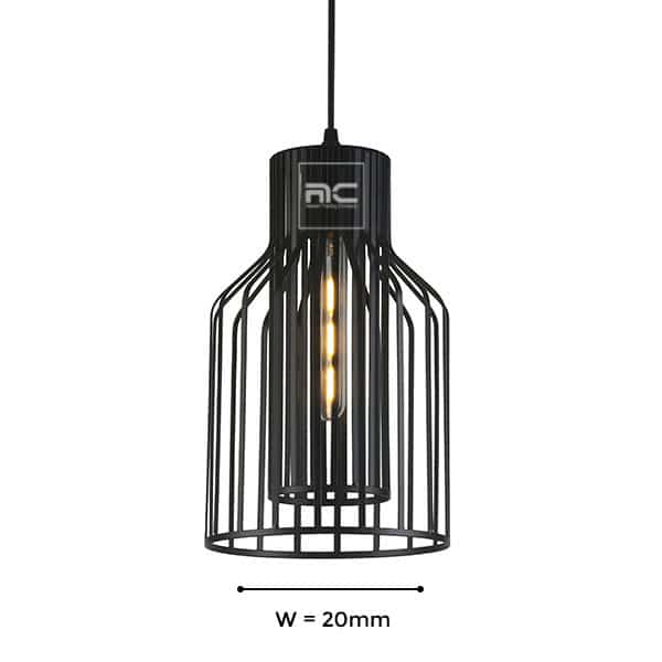 Hanging Double Caged Modern Pendant Light -F90916A