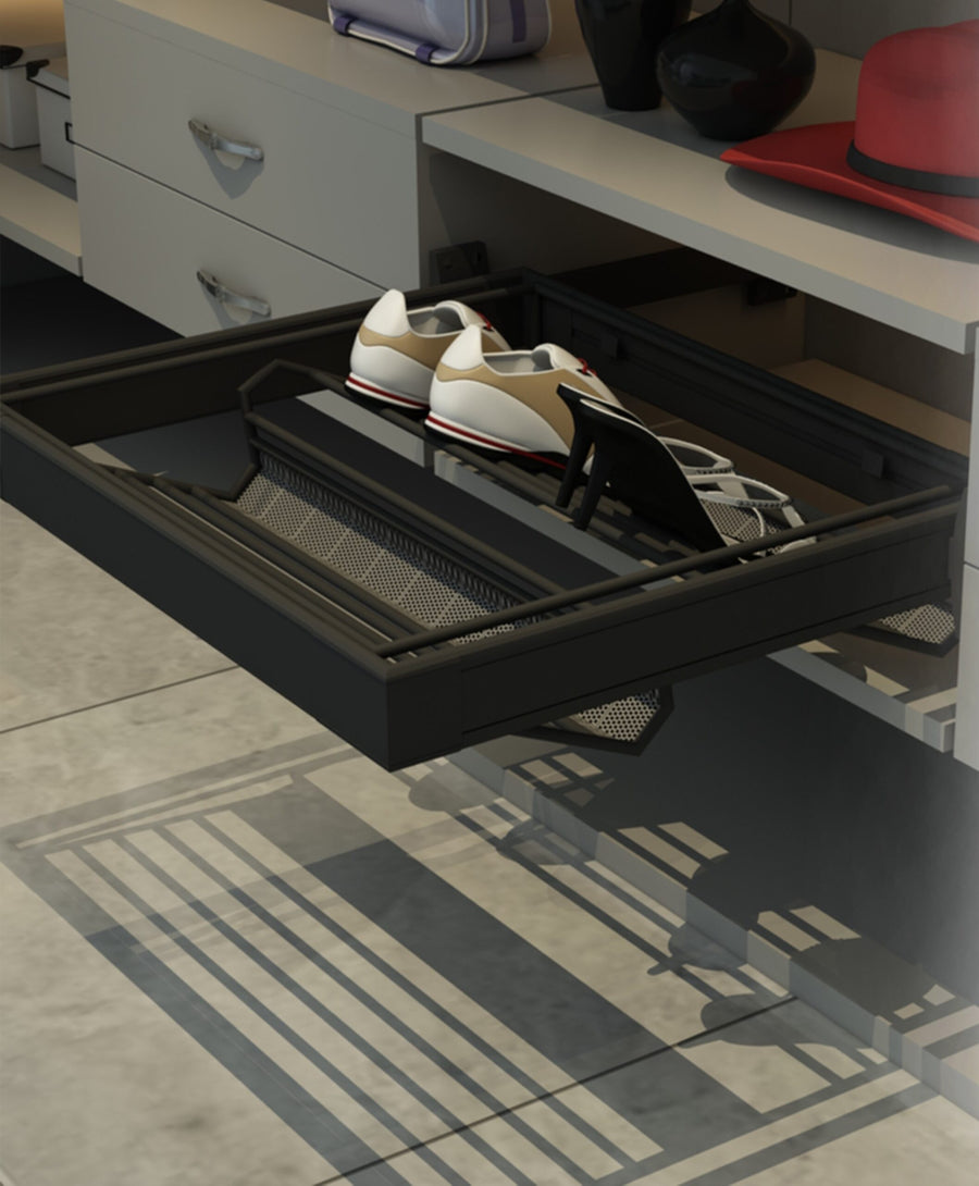 WARDROBE ORGANIZER PERFORATED SHOE RACK SOFT CLOSE (SR-6061)