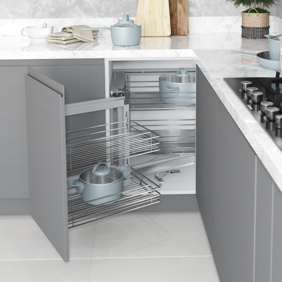 Starax Independent Secret Corner Mechanism Mounted To Lid Kitchen Accessories S-3001-2