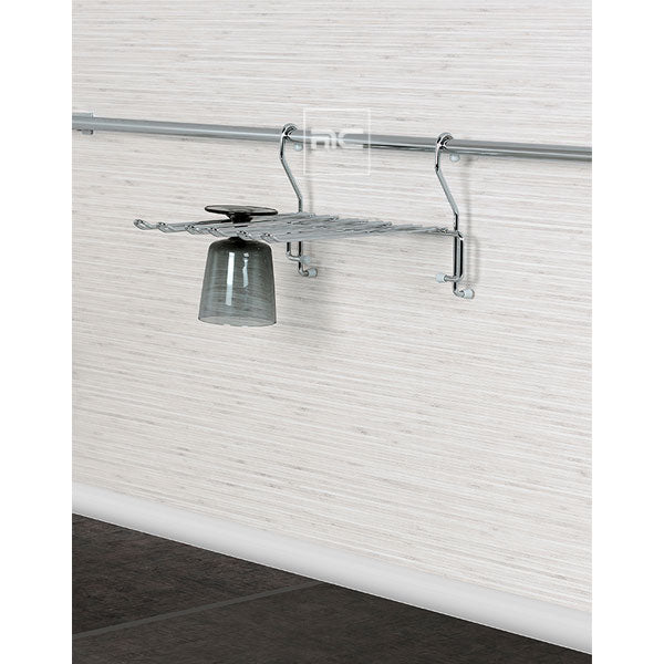 Starax Kitchen Glass Rack  With Hanger 5 Divisions S-4013
