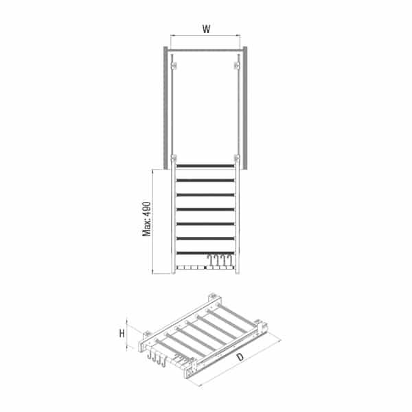 Pent Rack Size Starax Wardrobe Fitted Storage Trouser Pent Belt Rack S-6297 V2 – Naeem ...