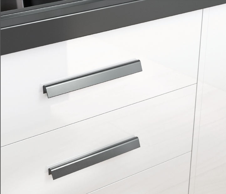 Turkish Cabinet Wardrobe Kitchen Handle EM-738 Matt Black or Chrome