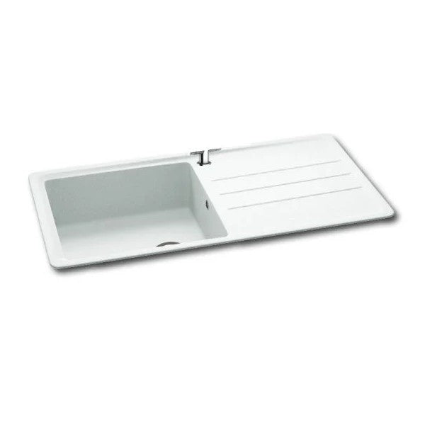 Janus 100 One Bowl Synthetic Kitchen Sink Arctic White