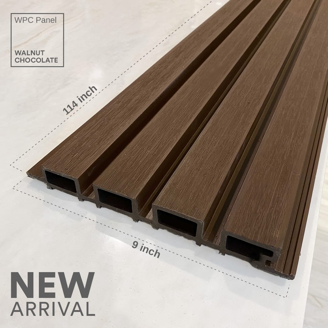 Anti Rot Wood Plastic Composite Exterior Wall Cladding or Panel Walnut Chocolate - Naeem Trading Company